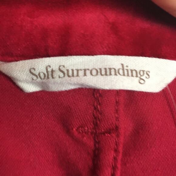 Soft Surroundings Red Velvet NWT Skinny Ankle Pants 12 - Picture 7 of 9